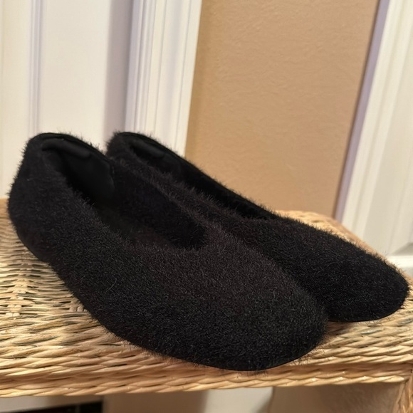 VIVAIA Square-Toe Faux Mink-Knit Flats (Margot2.0) Square Toe in Black sz 9.5 - Picture 3 of 13